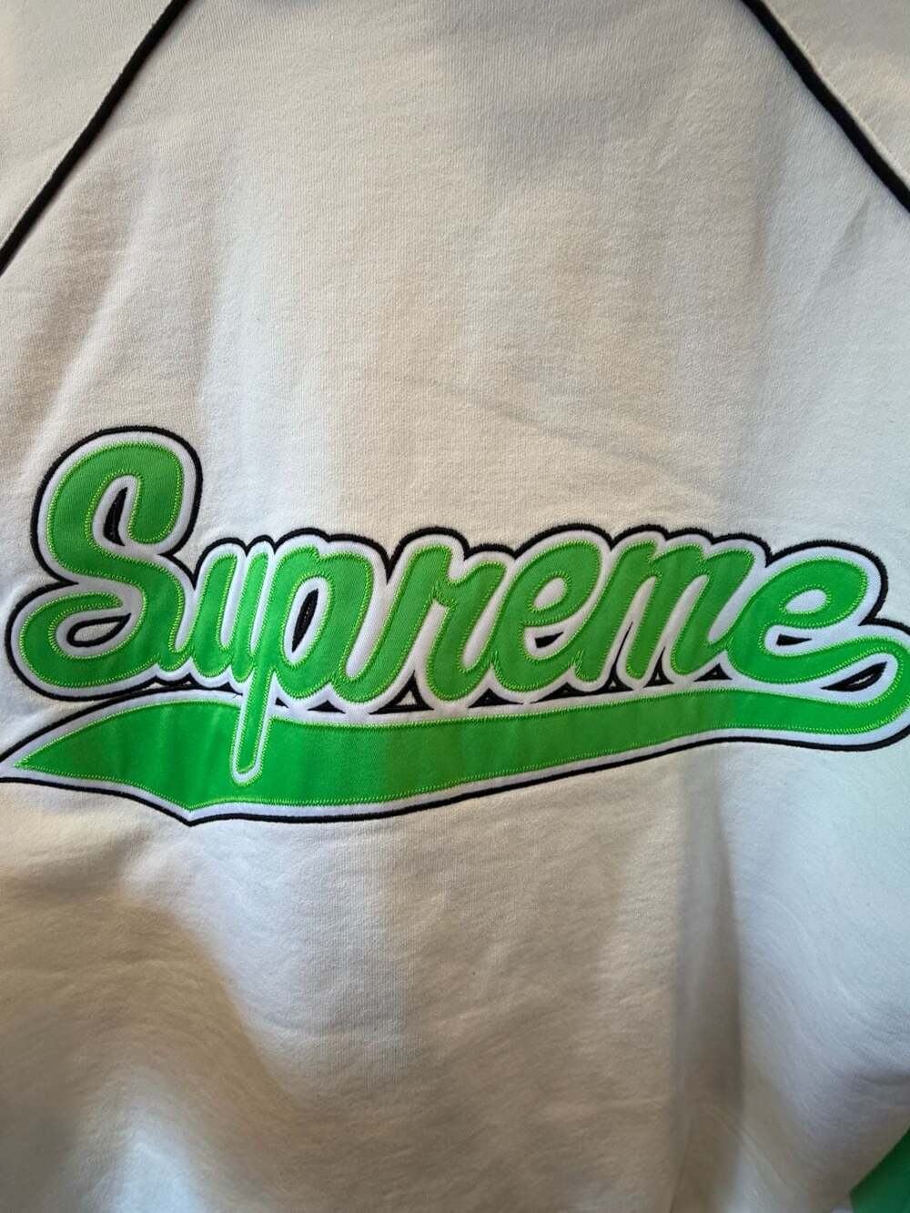 Supreme Playoffs Zip Up Hooded Sweatshirt White SS25 - Picture 6 of 8